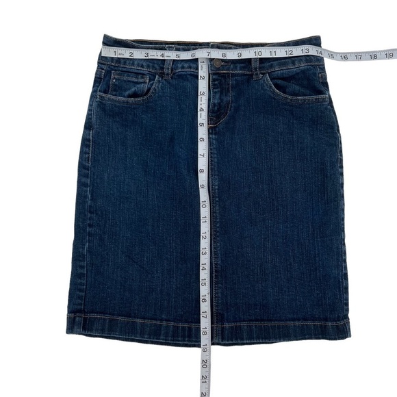 Old Navy Above The Knee Back Slit Pencil Denim Jean Skirt Size 6 Women's - Picture 5 of 5